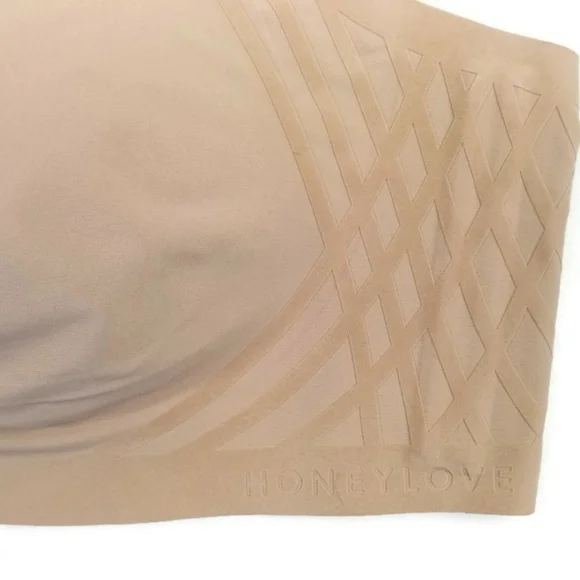Honey Love Sand Silhouette Wireless Smoothing Bra Womens 2X EUC